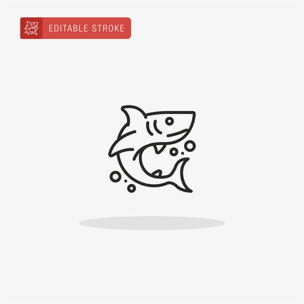 Shark vector icono. Icono de tiburón para presentación. - Vector, imagen