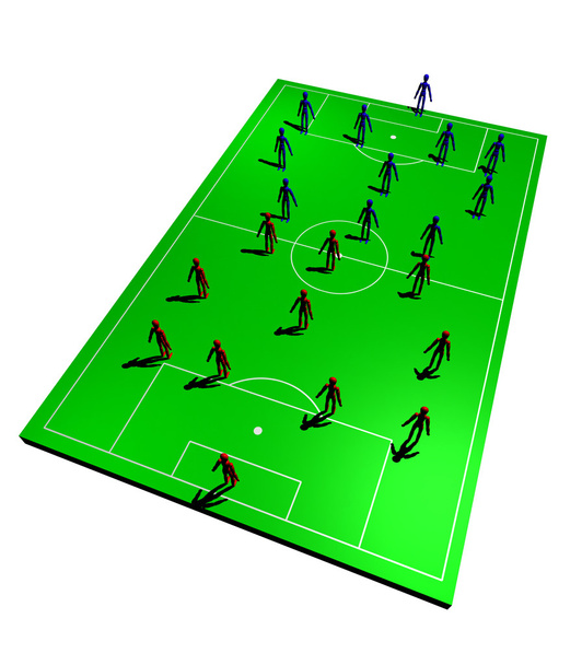 Football teams formation - Photo, Image