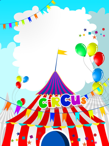 Circus met gekleurde ballonnen - Foto, afbeelding