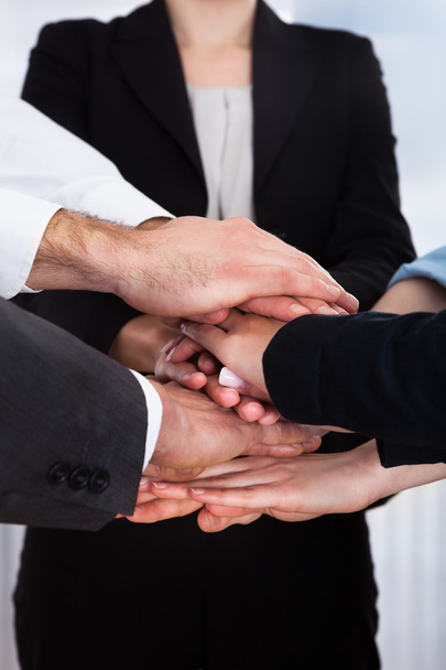 Businesspeople Stacking Their Hands - Photo, Image