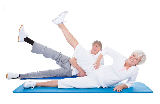 Senior Couple Doing Exercise - Photo, image