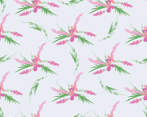 Seamless pattern of lavender flowers on a white background - Vecteur, image