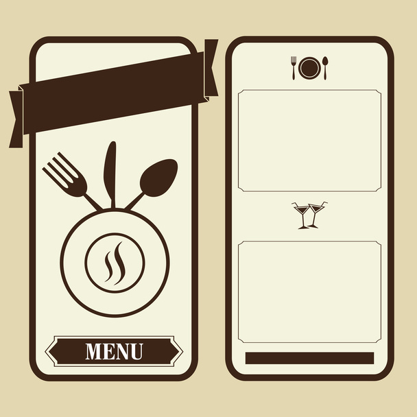 Menu template for restaurant and cafe , Vector illustration. - Vector, Image