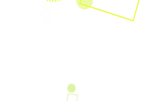 Verde claro, fundo vetor amarelo com estilo poligonal com círculos. Design decorativo em estilo abstrato com linhas, pontos, cubos. Padrão para sites
. - Vetor, Imagem