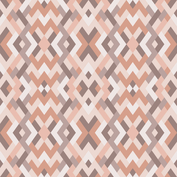 Patrón sin costura abstracto en el vector. Textura geométrica simple. Fondo en colores marrón y beige - Vector, Imagen