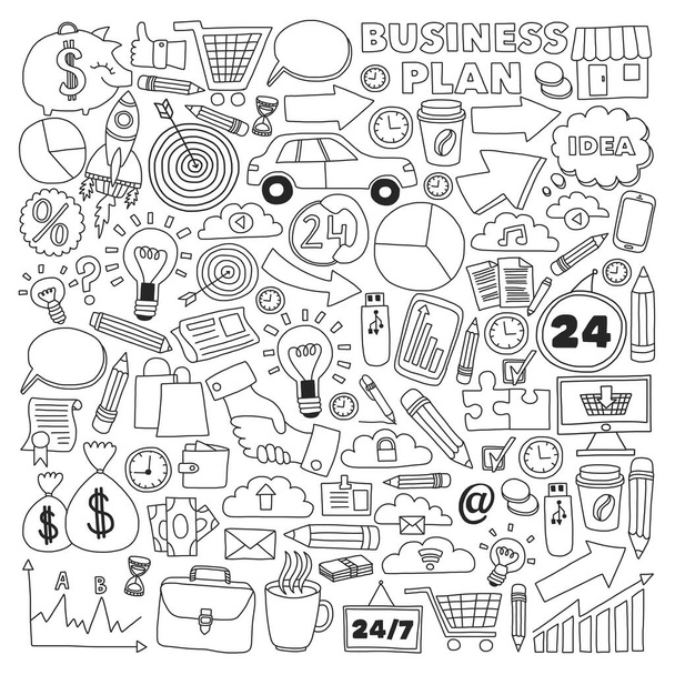 Business and finance online education vector pattern. Start up and innovations - Wektor, obraz
