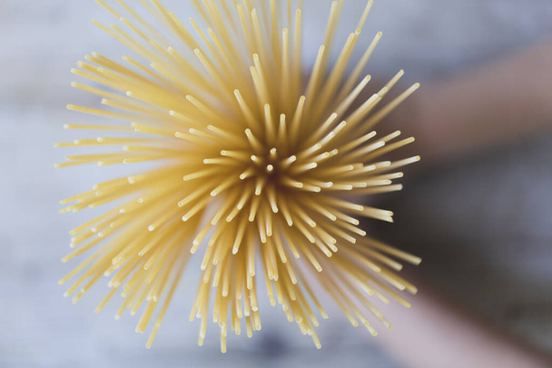 Macro of many Spaghetti Noodles and egg noodles - Foto, immagini