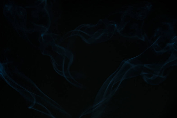 Fire smoke on black background. - Zdjęcie, obraz