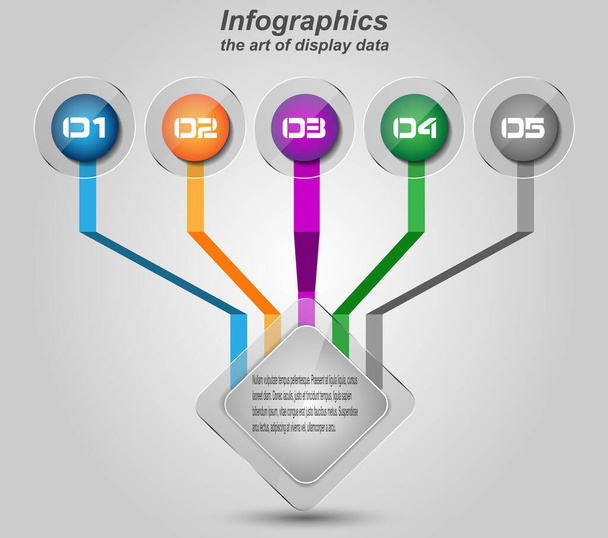 Infographic design template. Idea to display information, ranking and statistics. - Vektor, obrázek