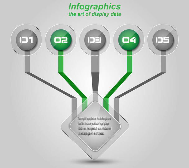 Infographic design template. Idea to display information, ranking and statistics. - Вектор,изображение
