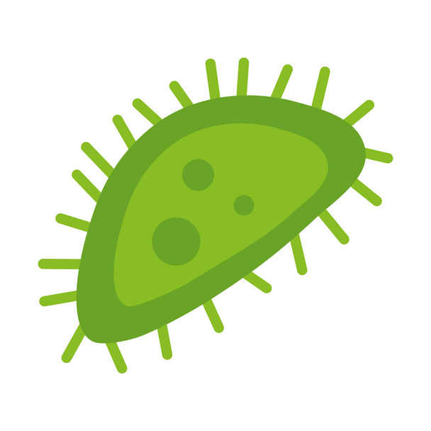 vibrio cholerae bacterie icoon, platte stijl - Vector, afbeelding