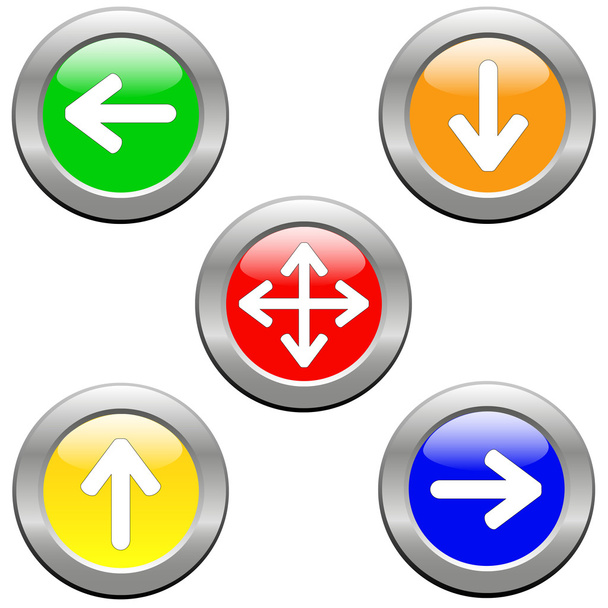 Color internet buttons - Vetor, Imagem