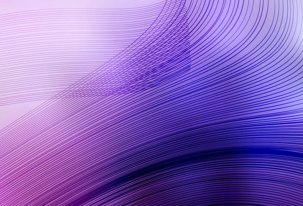Light Purple, Pink vector template with lines. Shining colorful illustration in simple curve style. Pattern for your design. - Vector, Image