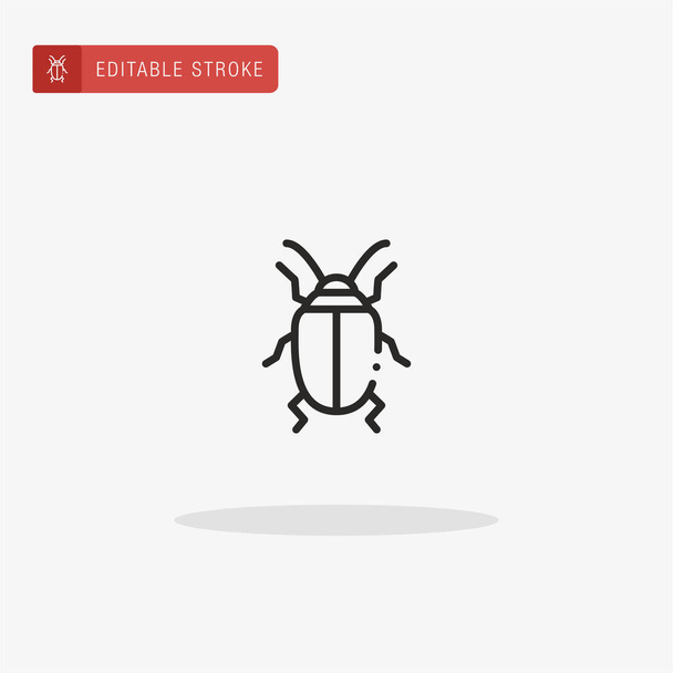 Escarabajo icono vector. Icono de escarabajo para presentación. - Vector, imagen
