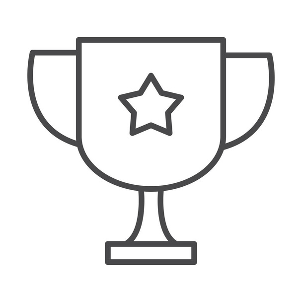 trofeo ganador premio línea icono diseño - Vector, imagen