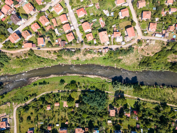 Aerial view of village of Tserovo , Balkan Mountains, Bulgaria - Φωτογραφία, εικόνα