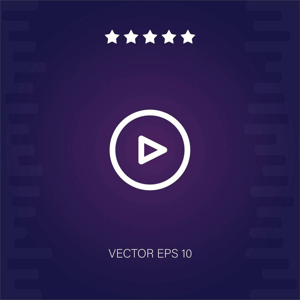 play button vector icon modern illustration - Vector, Image