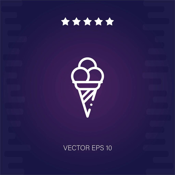 векторная икона мороженого - Вектор,изображение