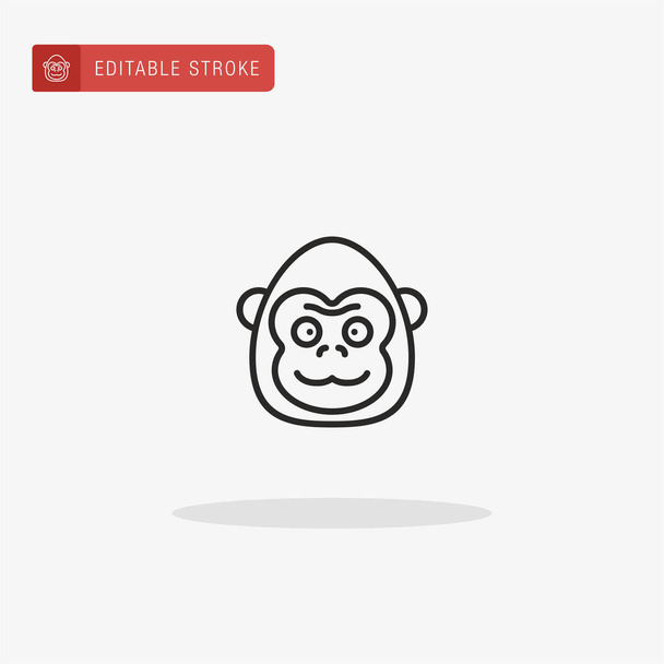 Gorilla-Symbolvektor. Gorilla-Ikone zur Präsentation. - Vektor, Bild