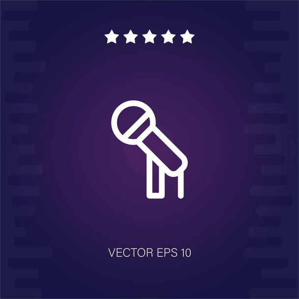 microphone vector icon modern illustration - Vector, Image