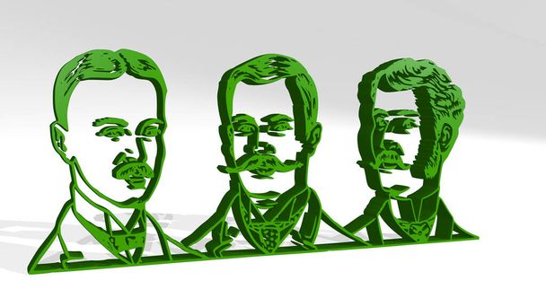 clássico homem estilo 3D ícone fundição sombra - ilustração 3D para fundo e design
 - Foto, Imagem