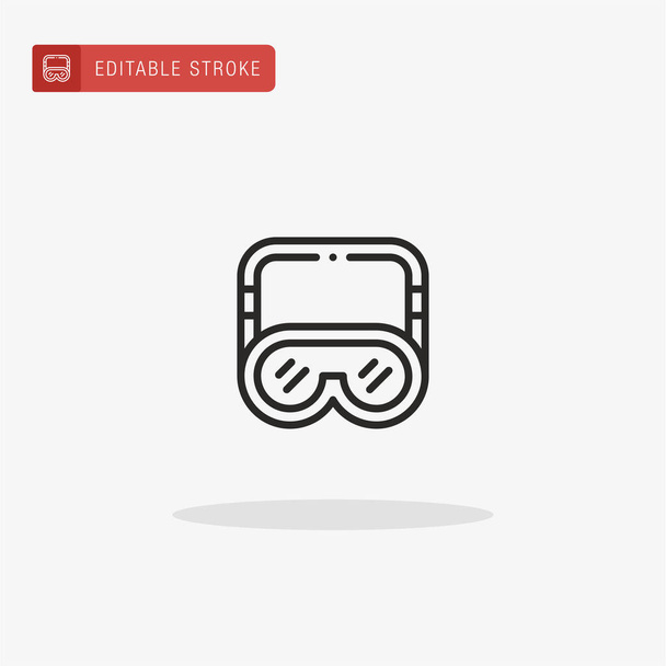 Goggles icon vector. Goggles icon for presentation. - Vector, Image