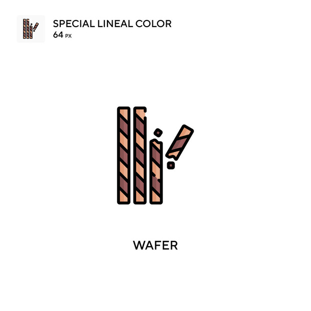 Wafer Icono de vector simple. Iconos de obleas para su proyecto empresarial - Vector, imagen