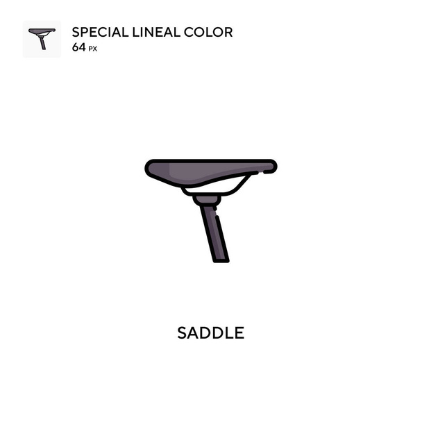 Saddle Icono de vector simple. Iconos de silla de montar para su proyecto empresarial - Vector, Imagen