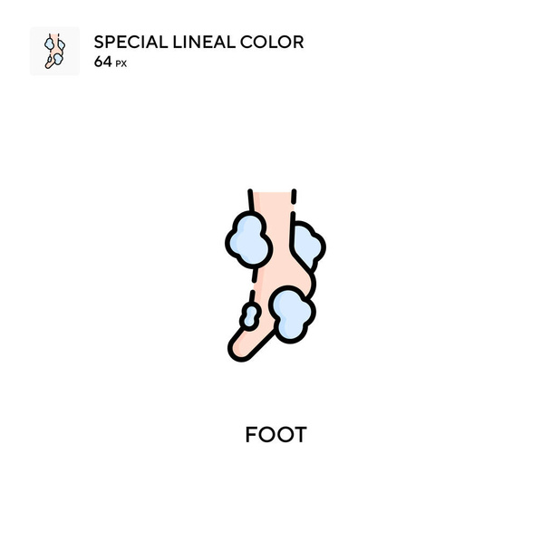 Fuß Einfaches Vektorsymbol. Fußsymbole für Ihr Geschäftsprojekt - Vektor, Bild