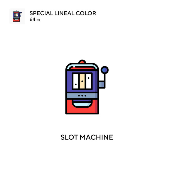 Slot machine Eenvoudige vector pictogram. Slot machine pictogrammen voor uw business project - Vector, afbeelding