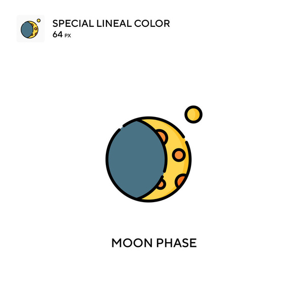 Fase lunare Icona vettoriale semplice. Icone della fase lunare per il tuo progetto aziendale - Vettoriali, immagini