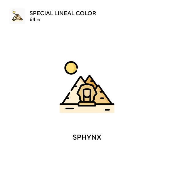 Sphynx Eenvoudig vectoricoon. Sphynx iconen voor uw business project - Vector, afbeelding