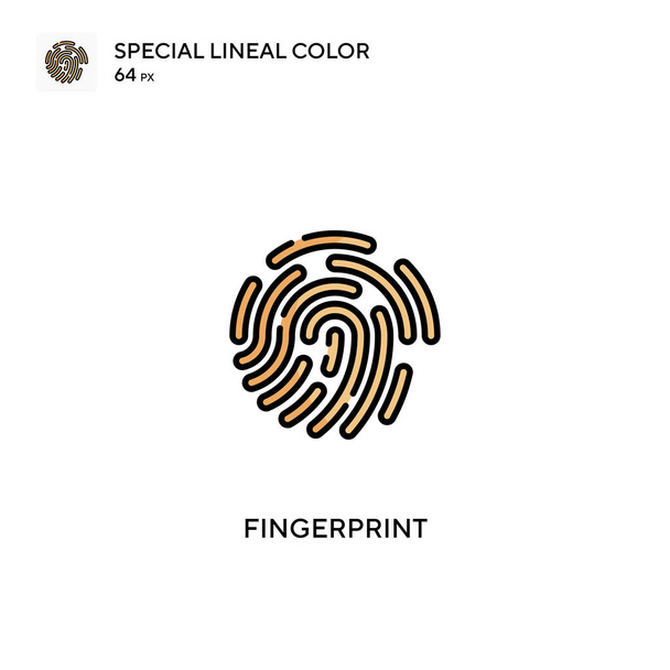 Fingerprint Simple vector icon. Fingerprint icons for your business project - Vector, Image