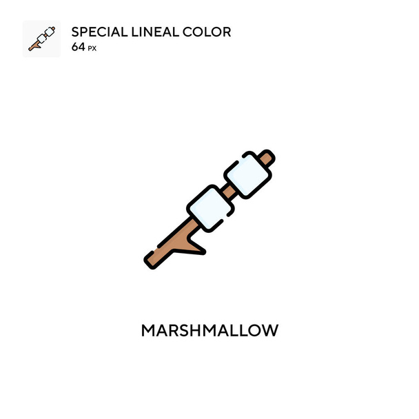Marshmallow Simple vector icon. Marshmallow icons for your business project - Vector, Image