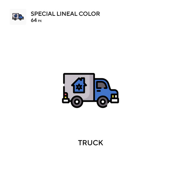Вантажівка Проста векторна піктограма. Піктограми вантажівок для вашого бізнес-проекту
 - Вектор, зображення