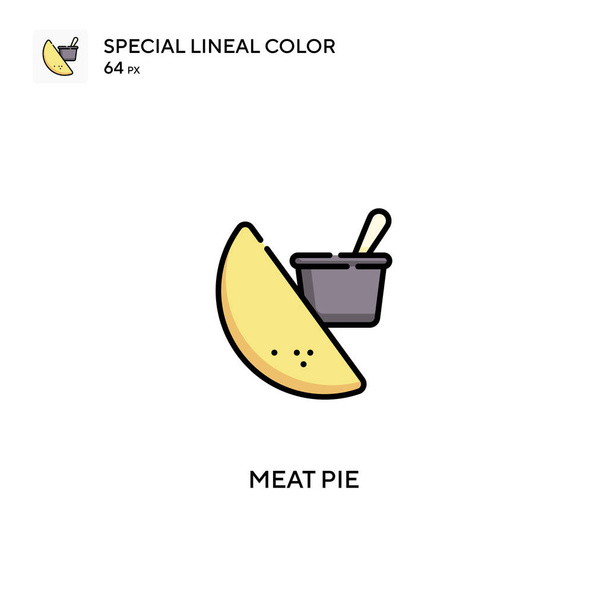 Pastel de carne Icono de vector simple. Iconos de pastel de carne para su proyecto empresarial - Vector, imagen