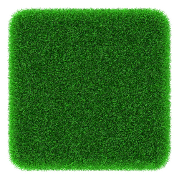 Grassy cube object - Foto, imagen