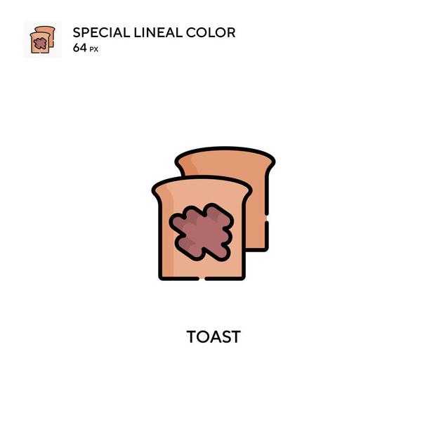 Toast Simple vector icon. Toast icons for your business project - Vector, Image