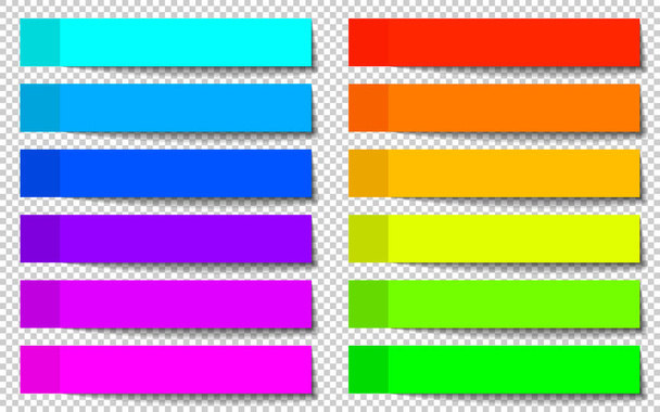 Collection of multicolored stickers on a transparent background. - Vector, afbeelding