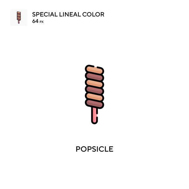 Popsicle Simple vector icon. Popsicle icons for your business project - Vector, Image