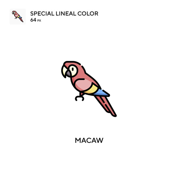 Macaw Yksinkertainen vektori kuvake. Macaw kuvakkeet yrityksesi projekti - Vektori, kuva