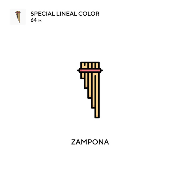 Zampona Eenvoudig vectoricoon. Zampona iconen voor uw bedrijfsproject - Vector, afbeelding