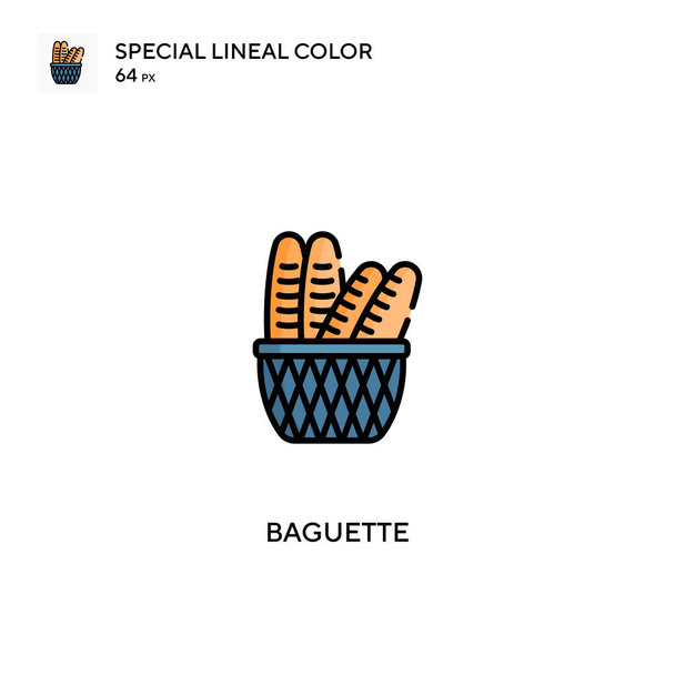 Baguette Jednoduchá vektorová ikona. Bagetové ikony pro váš obchodní projekt - Vektor, obrázek