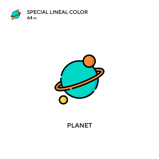 Planet Einfaches Vektorsymbol. Planeten-Symbole für Ihr Geschäftsprojekt - Vektor, Bild