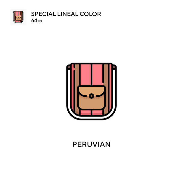 Jednoduchá peruánská vektorová ikona. Peruánské ikony pro váš obchodní projekt - Vektor, obrázek