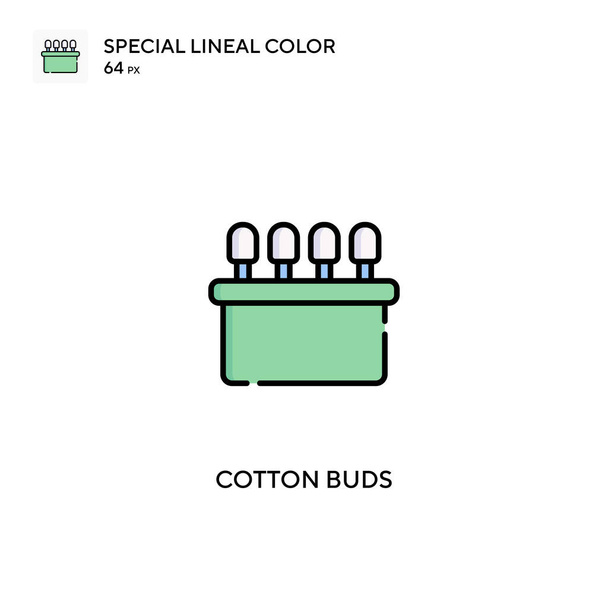 Brotes de algodón Icono de vector simple. Iconos de cogollos de algodón para su proyecto empresarial - Vector, Imagen