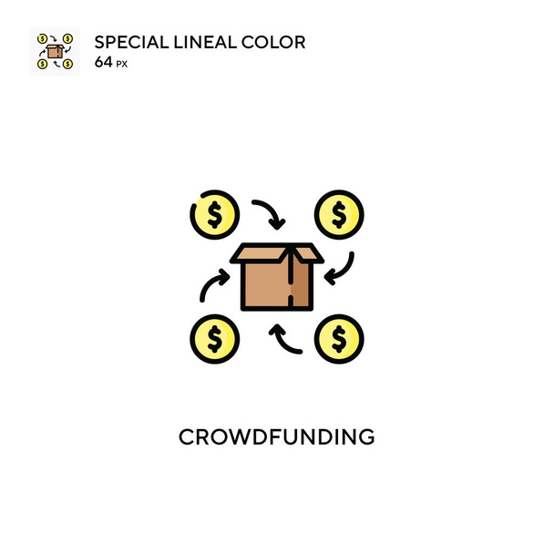 Crowdfunding Ícone vetorial simples. Ícones de crowdfunding para o seu projeto de negócio
 - Vetor, Imagem