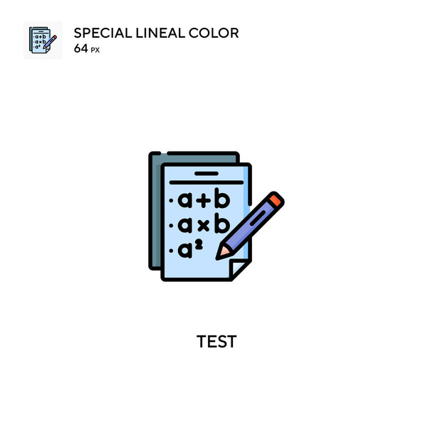 Test special lineal color vector icon. Test icons for your business project - Vector, Image