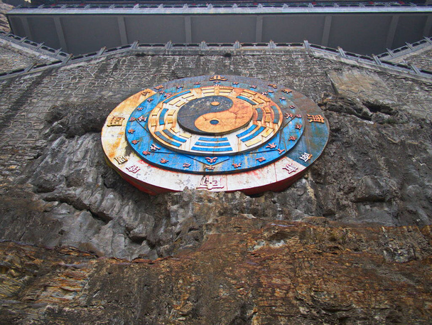 Taoist Zaloguj się Mianshan Mountain Światowego Dziedzictwa UNESCO, Wiele starożytnych świątyń taoistycznych i jaskiń. Starożytne miasto Pingyao, prowincja Shanxi, Chiny. 18 października 2018 - Zdjęcie, obraz