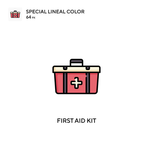 First aid kit special lineal color vector icon. First aid kit icons for your business project - Vector, Image